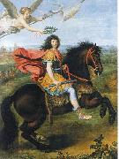 Pierre Mignard Louis XIV of France riding a horse oil painting on canvas